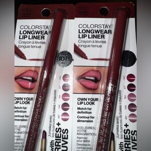 2 New Revlon ColorStay Longwear Lip Liner - Deep Raisin (640)